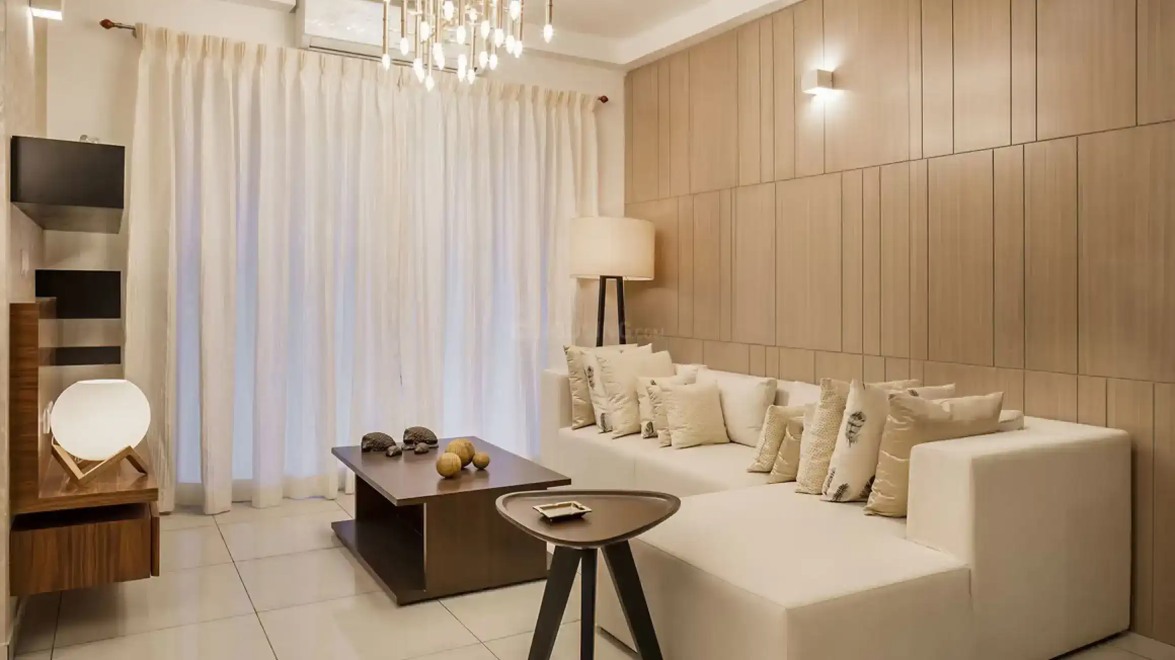 Modern living room with TV unit